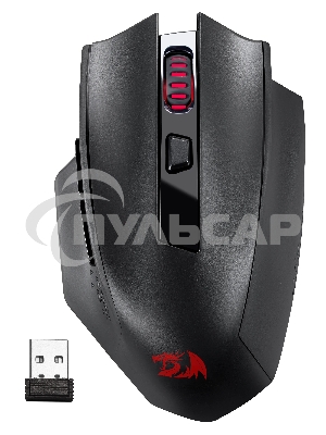 Мышь беспроводная Defender Redragon Woki черный, 26000 dpi, радиоканал, Bluetooth, USB, кнопки - 6