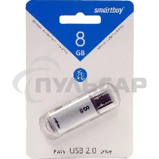 Флешка USB Smartbuy 8 Gb USB <USB 2.0> Smartbuy V-Cut Silver (SB8 GbVC-S)