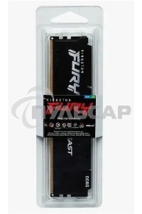 Оперативная память Kingston Fury Beast, DDR5, 16Gb (1x16GB), 5600MHz, CL36, DIMM, с радиатором, черный