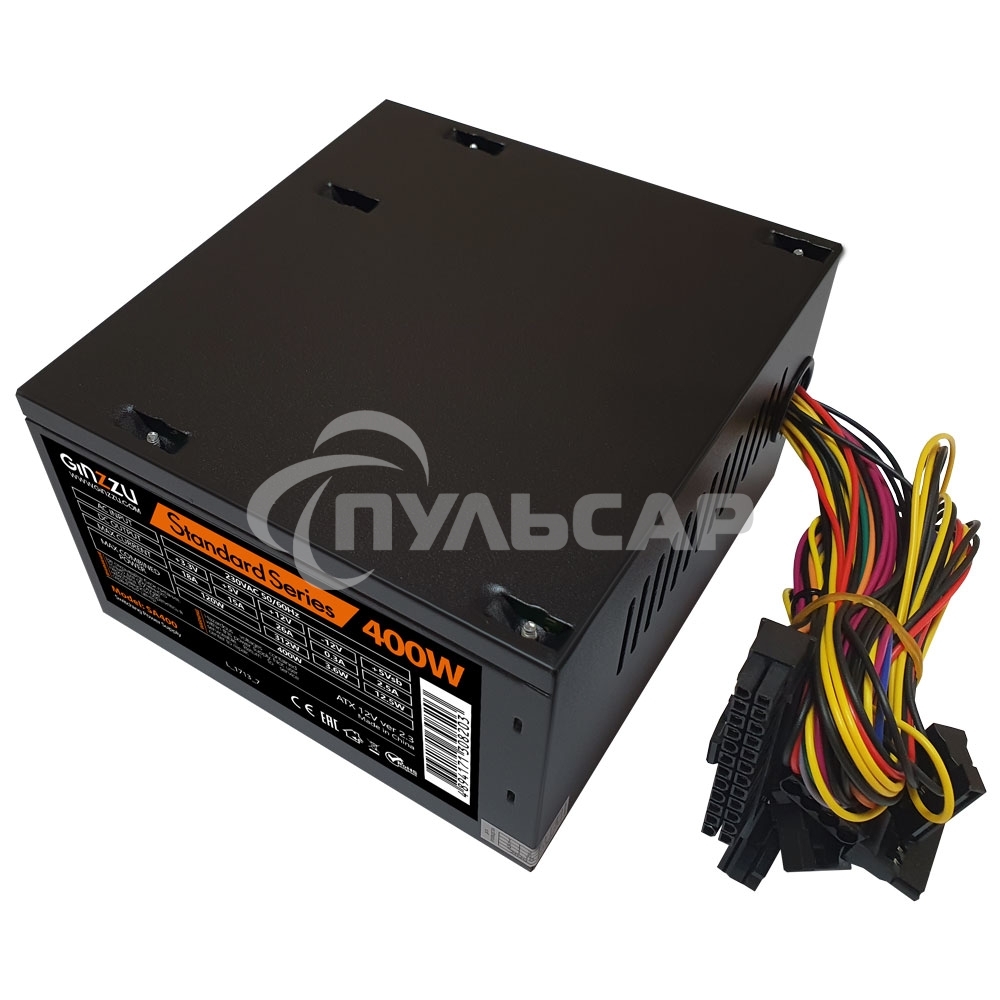 Блок питания Ginzzu SA400, 400Вт, 80мм, черный