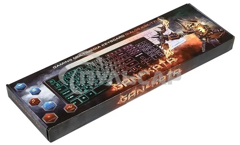 Клавиатура проводная Dialog Gan-Kata KGK-17U BLACK - игровая с RGb-подсветкой, USB, черная