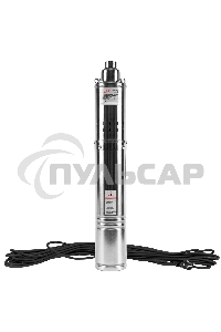 Насос скважинный винтовой 1000Вт, производительность 50л/мин, СТАВР 4-НСВ-105/1000, высота подъема 105м, давление 10.5 бар, глубина погружения 70м, максимальный размер частиц 2мм, внешний диаметр (с кожухом) 99мм, диаметр выходного патрубка G 1', длина ка