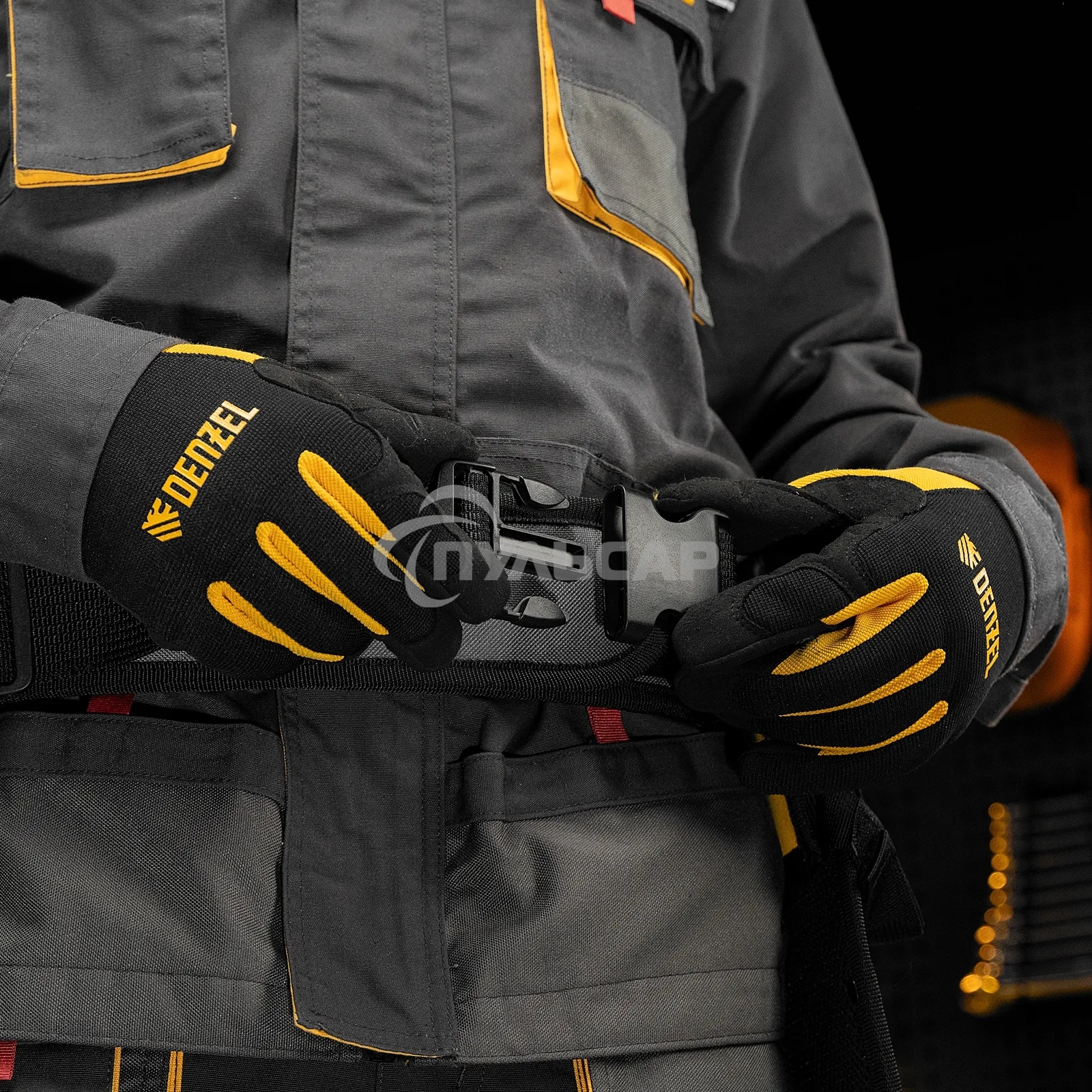 Пояс монтажника Denzel сумки поясные, кобура для шуруповерта