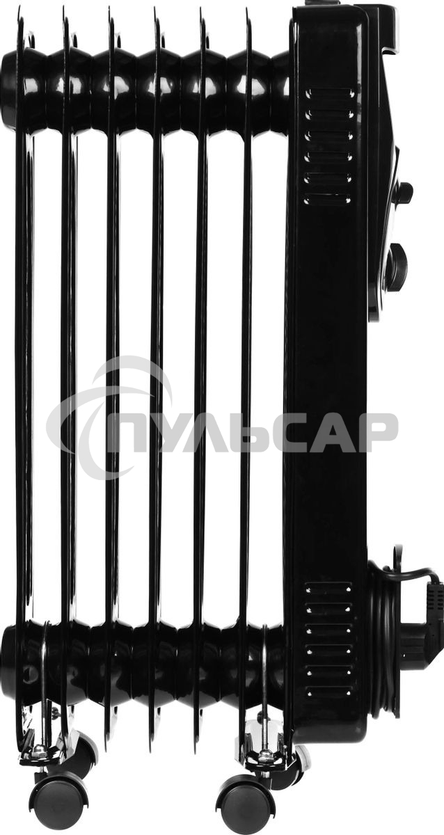 Обогреватель масляный Centek CT-6200 (7 секций) черный, 700/1000/1500Вт, 3 режима, механический термостат