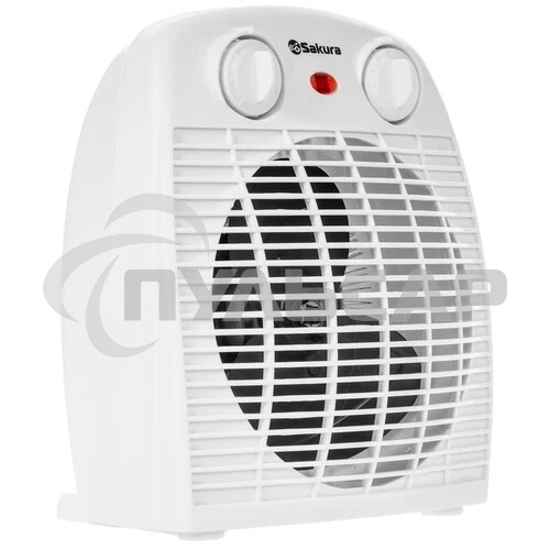 Тепловентилятор Sakura SA-0514W, белый, 2000 Вт, 25 м2, термостат