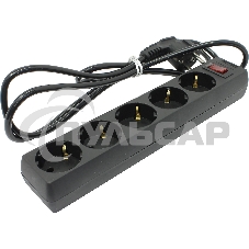 Сетевой фильтр ExeGate EX221175RUS SP-5-1.8B (5 розеток, 1.8м, евровилка, черный)