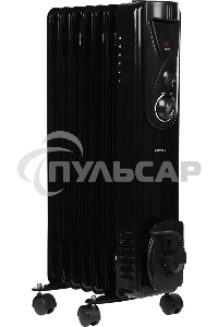 Обогреватель масляный Centek CT-6200 (7 секций) черный, 700/1000/1500Вт, 3 режима, механический термостат