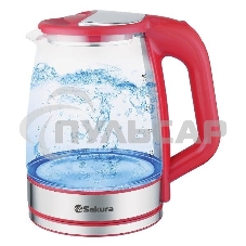 Чайник электрический Sakura SA-2722R (2.2) стекл подсв Чайник электрический Sakura SA-2722R (2.2) стекл подсв