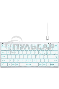 Клавиатура проводная A4Tech Fstyler FX61, USB, белый/синий