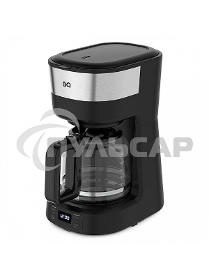 Кофеварка капельная BQ CM1000 черный-стальной, исп. кофе - молотый, 1.2 л, 900 Вт.