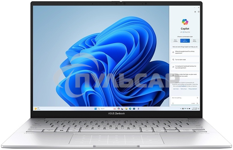 Ноутбук Asus Zenbook 14 UX3405CA-PP477 Core Ultra 9 285H 32Gb SSD512Gb Intel Arc 14