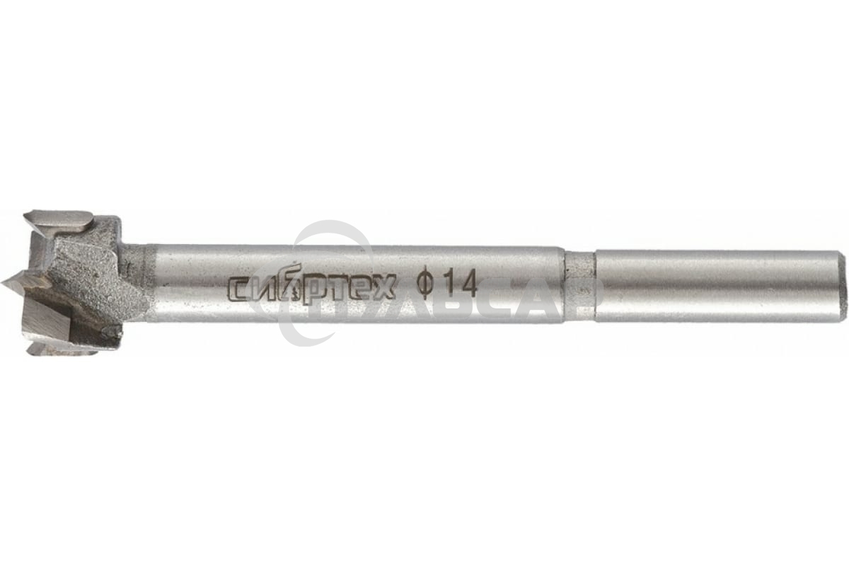 Сверло Форстнера по дереву, 14 мм, цилиндрический хвостовик Сибртех