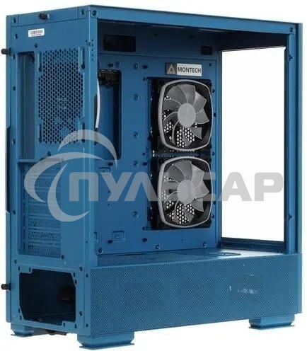 Компьютерный корпус Montech SKY TWO MOROCCO голубой без БП ATX 4x120мм 2xUSB3.0 1xUSB3.1 audio bott PSU