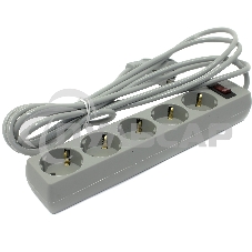 Сетевой фильтр ExeGate EX221186RUS SP-5-3G (5 розеток, 3м, евровилка, серый)