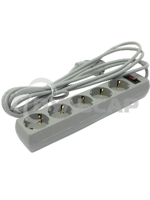 Сетевой фильтр ExeGate EX221186RUS SP-5-3G (5 розеток, 3м, евровилка, серый)