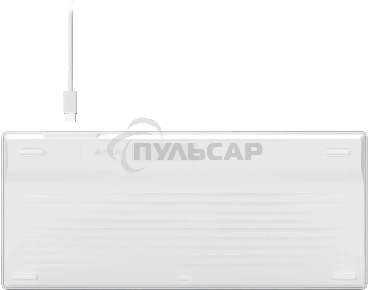 Клавиатура проводная A4Tech Fstyler FX61, USB, белый/синий