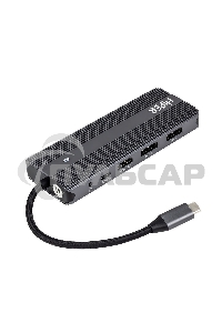 Док-станция HIPER Docking station USB-C HUB 11in1 (1*USB-C 100W PD, 1*HDMI 4K@60Hz, 2*DP 4K@60Hz, 2*USB-A 3.0 (5Gbps data), 1*USB-C 3.0 (5Gbps data), 1*microSD, 1*SD, 1*3.5мм audio, 1*RJ45 Gb)