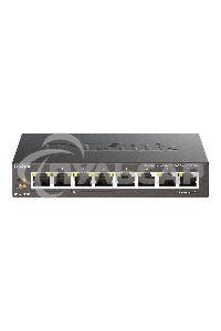 Неуправляемый коммутатор D-Link DGS-1008P/F3A с 8 портами 10/100/1000Base-T (4 порта PoE 802.3af/at, PoE-бюджет 60 Вт)