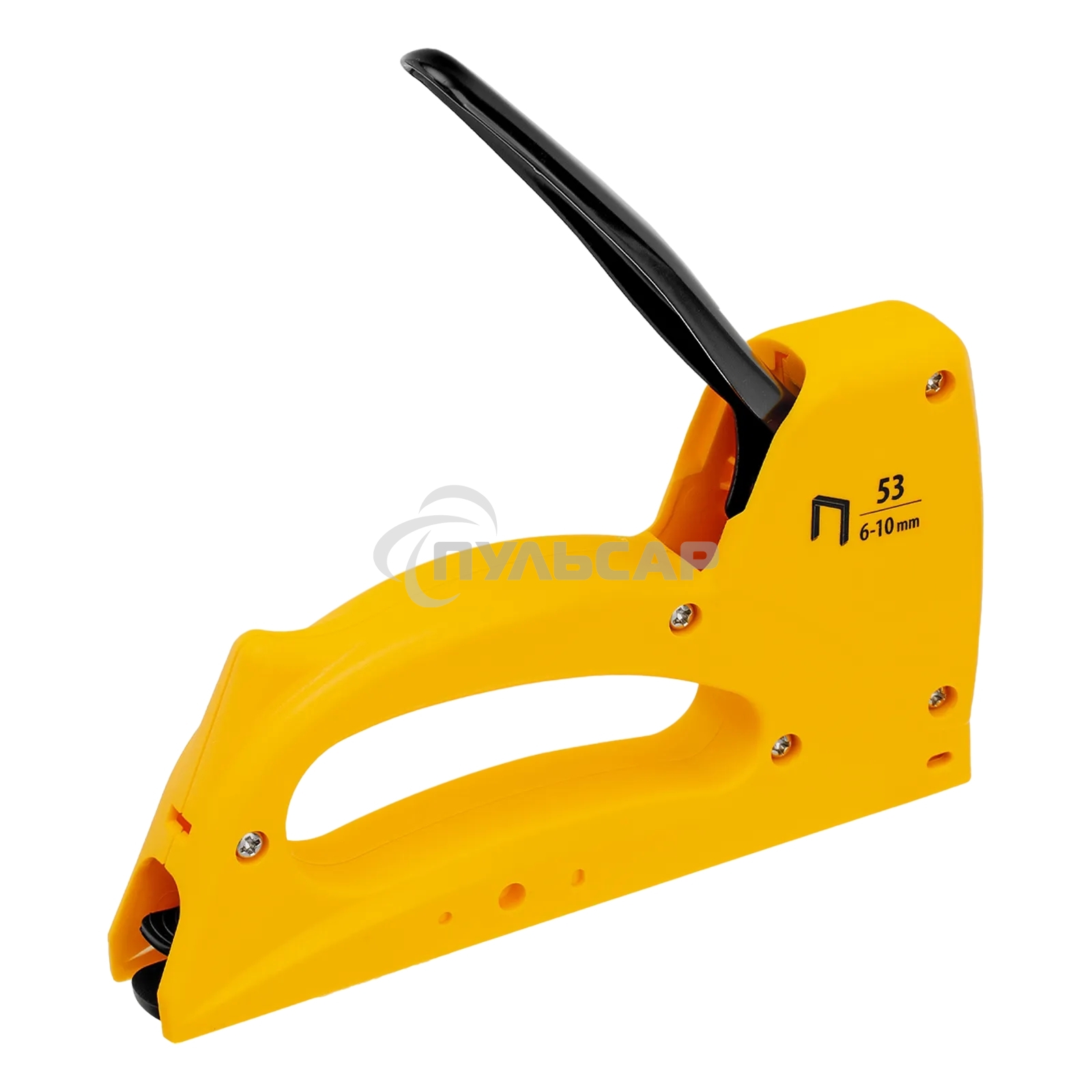 Степлер пластиковый Denzel скобы в комплекте, тип 53, 6-10 мм