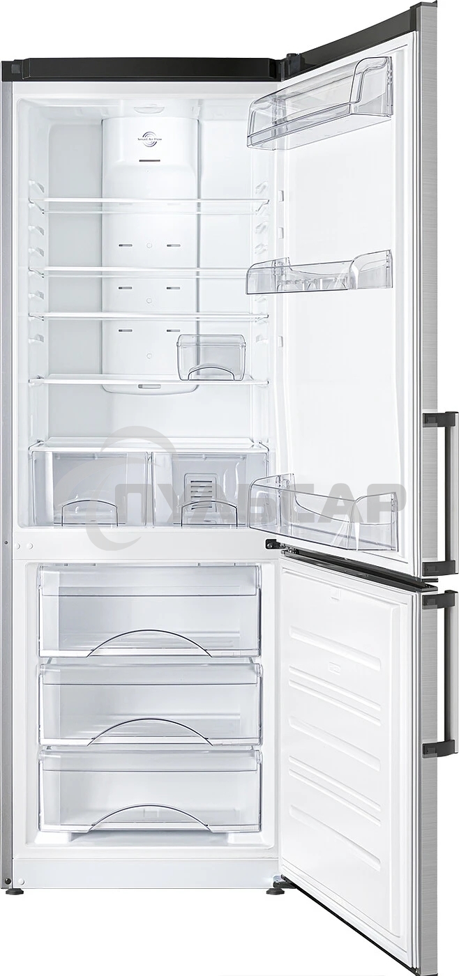 Холодильник Atlant ХМ-4524-040-ND нержавеющая сталь двухкамерный 271/100л морозилка снизу, No Frost