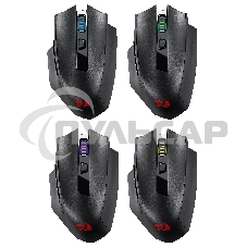 Мышь беспроводная Defender Redragon Woki черный, 26000 dpi, радиоканал, Bluetooth, USB, кнопки - 6