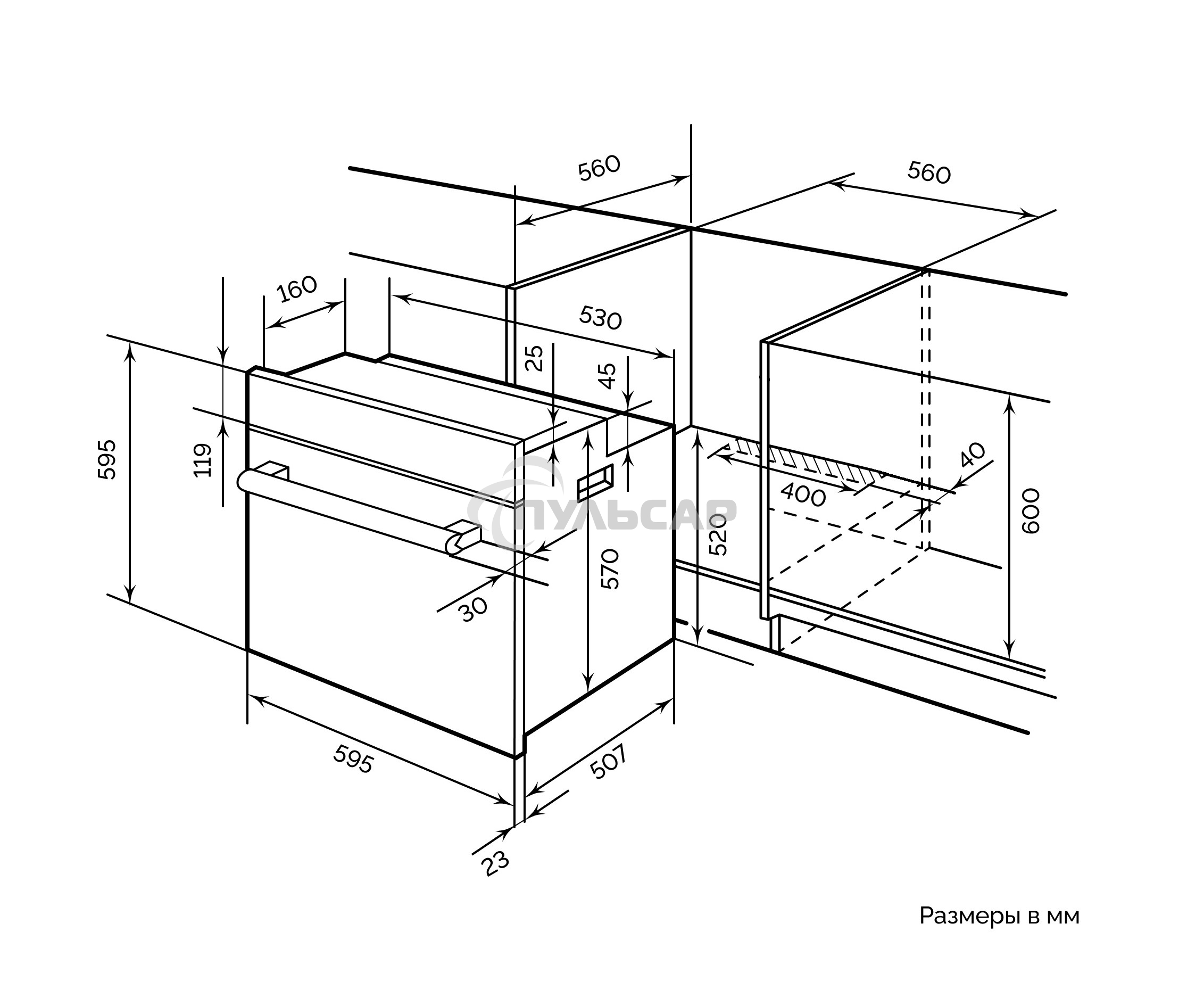 Духовой шкаф электрический LEX EDM 1002 ONE WH белый