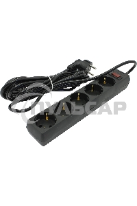 Сетевой фильтр ExeGate EX221188RUS SP-5-5B (5 розеток, 5м, евровилка, черный)