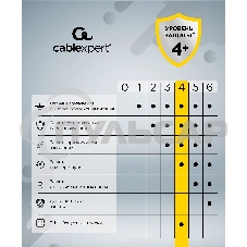 Сетевой фильтр Cablexpert Tower TWR-9-U4-B-2, 9р, 16А, 4хUSB, 3.1А, 2м, ур.защиты 4+, черный, коробка