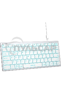 Клавиатура проводная A4Tech Fstyler FX61, USB, белый/синий