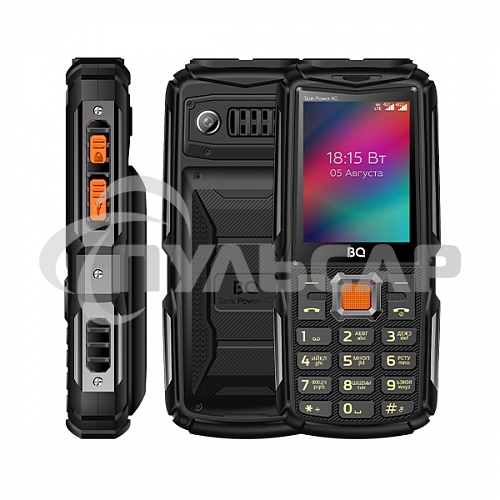 Мобильный телефон BQ 2410L Tank Power 4G черный/метал