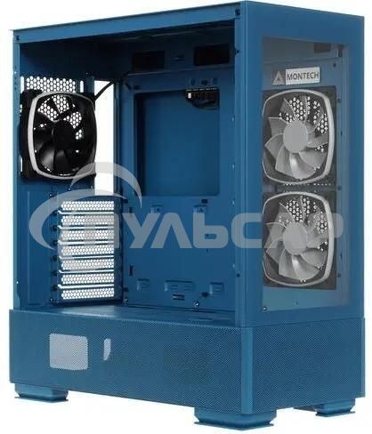 Компьютерный корпус Montech SKY TWO MOROCCO голубой без БП ATX 4x120мм 2xUSB3.0 1xUSB3.1 audio bott PSU