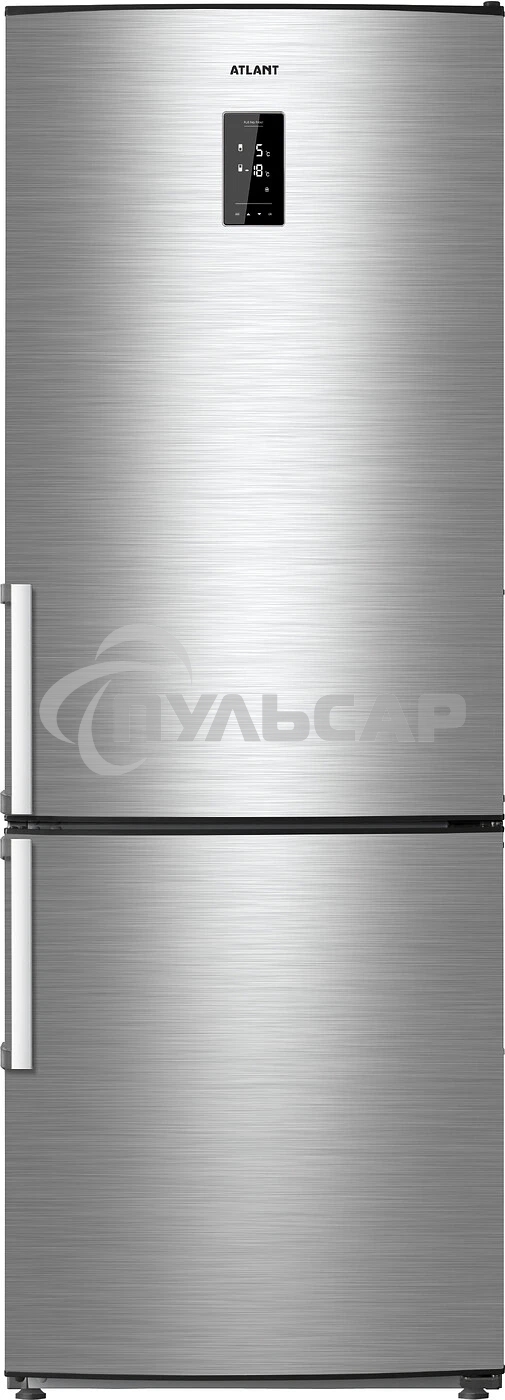 Холодильник Atlant ХМ-4524-040-ND нержавеющая сталь двухкамерный 271/100л морозилка снизу, No Frost