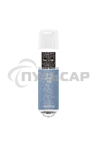 Флешка USB Smartbuy R/W V-Cut series Blue SB32 GbVC-B, 32 Gb, USB 2.0, R/W 25/15, голубой