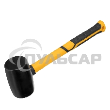 Киянка резиновая Denzel 450 г, черная, фибергласовая рукоятка c TPR покрытием