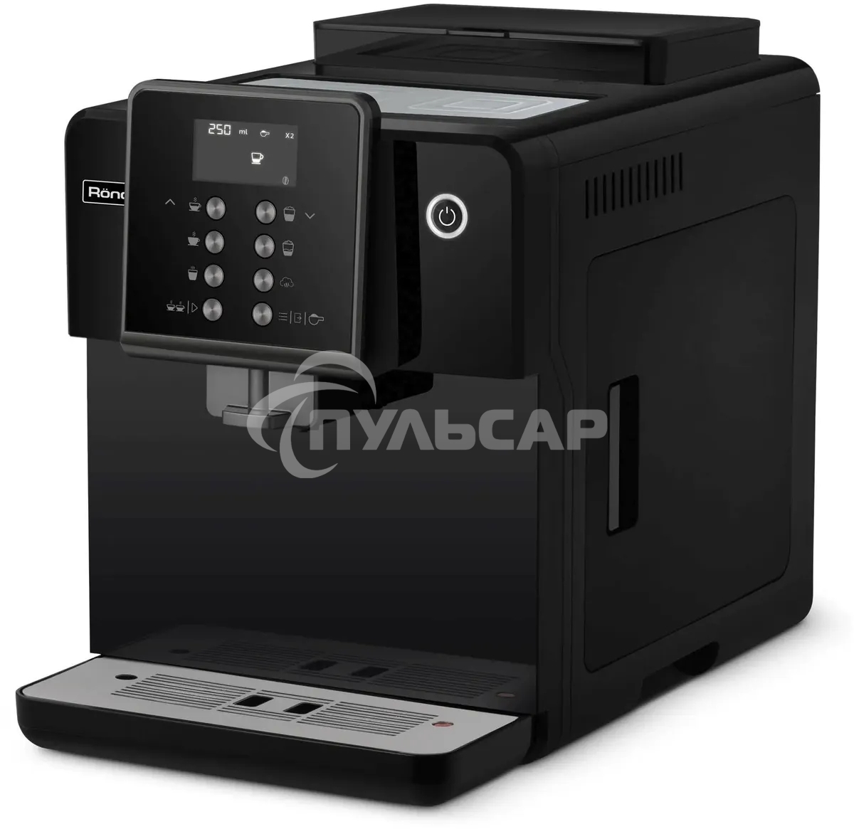 Кофемашина автоматическая Rondell RDE-1107 черный, исп. кофе - молотый/зерновой, 1.6 л, 1350 Вт, 19 бар