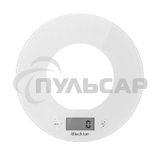 Кухонные весы Blackton Bt KS1010 White, тип управления: сенсорное. дисплей LCD. количество высокочувствительных датчиков: 4. выбор единиц измерения: грамм, фунт: унция, миллилитр, жидкая унция. интервал измерения: 1 г. максимальный вес: 5 кг. функция выче