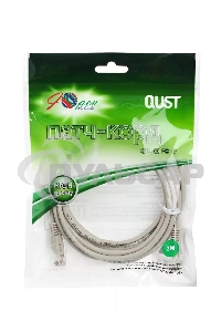 Коммутационный шнур Патч-корд литой Aopen/Qust ANP511 3M UTP кат.5е 3м серый