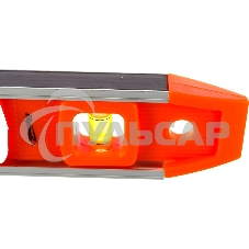 Уровень усиленный, 230 мм, 3 глазка, магнитный, пластмассовый 