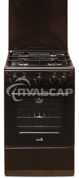 Плита газовая Cezaris ПГ 2150-07 коричневый, конфорок 4 шт, духовка 43 л, 51 см x 85 см x 55 см