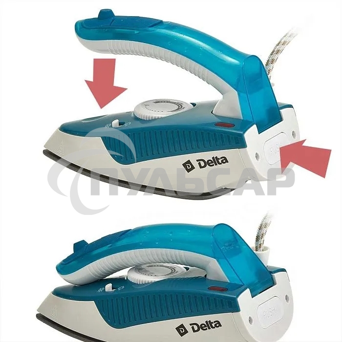 Утюг DELTA DL-430Т белый с синим