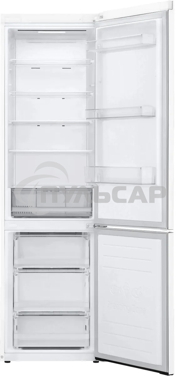 Холодильник LG GA-B509LQYL белый двухкамерный 277/107л морозилка снизу, No Frost
