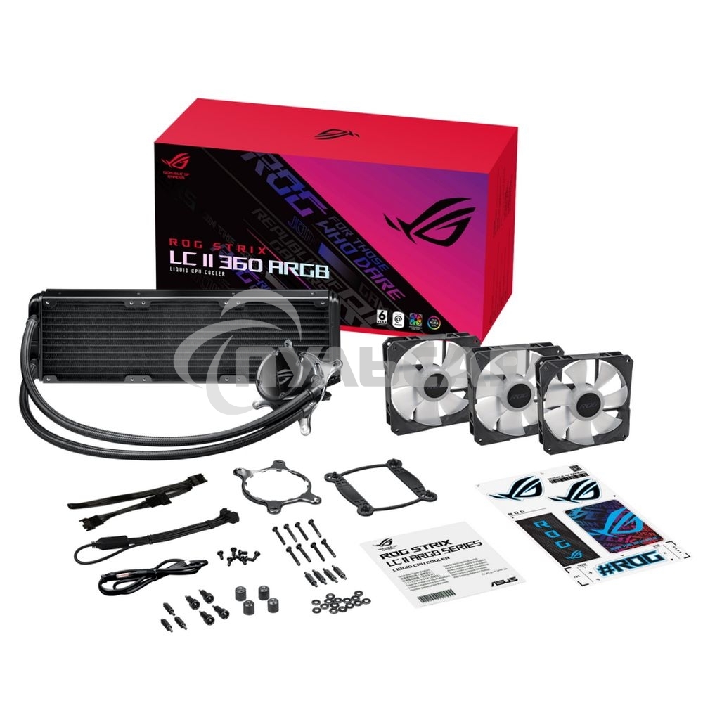 Жидкостная система охлаждения ASUS ROG STRIX LC II 360 ARGB 90RC00F1-M0UAY4 черный 120мм алюминий+медь 37,6db 4-pin