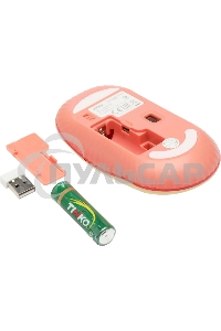 Мышь беспроводная Acer OMR205 бежевый/розовый, 1200 dpi, радиоканал, USB, кнопки - 3