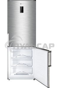 Холодильник Atlant ХМ-4524-040-ND нержавеющая сталь двухкамерный 271/100л морозилка снизу, No Frost