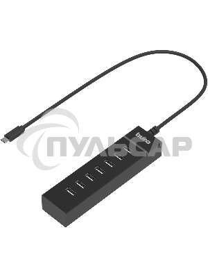 Разветвитель USB-C Buro BPH-C-P107 7порт. черный