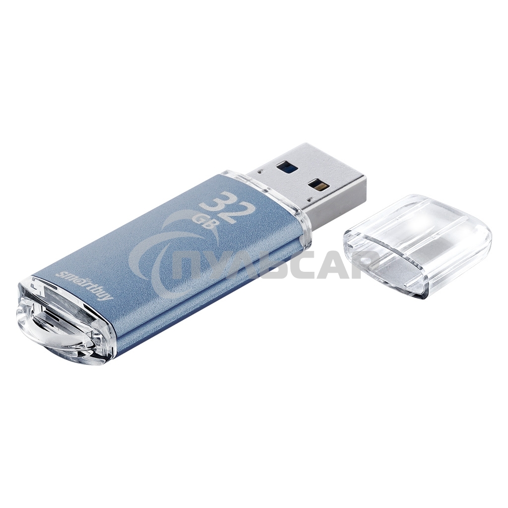 Флешка USB Smartbuy R/W V-Cut series Blue SB32 GbVC-B, 32 Gb, USB 2.0, R/W 25/15, голубой