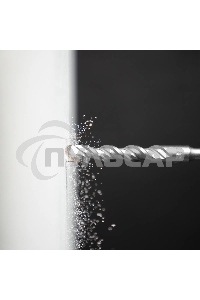 Бур по бетону Denzel двойная спираль, Cobalt W-tip, 12x160 мм, SDS PLUS
