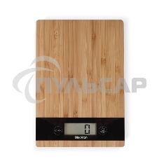 Кухонные весы Blackton Bt KS111 Bamboo, тип управления: сенсорное, дисплей LCD, количество высокочувствительных датчиков: 4, выбор единиц измерения: грамм, унция, фунт:унция, миллилитр (молоко, вода), жидкая унция (молоко, вода), интервал измерения: 1 г, 