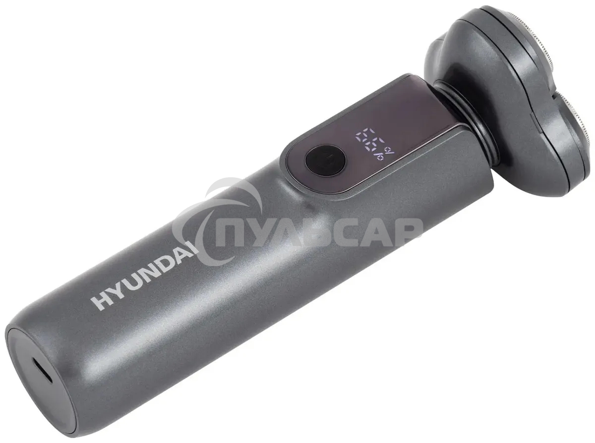 Электробритва роторная Hyundai H-SH8080 реж.эл.:3 питан.:аккум. серебристый