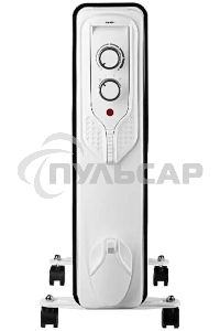 Обогреватель масляный Centek CT-6205 (7 секций), белый, 700/1000/1500 Вт, 15 м2, 3 режима, термостат